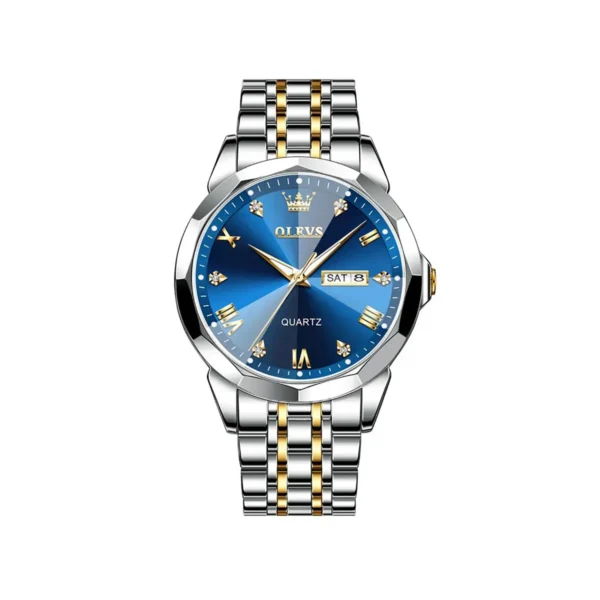 OLEVS 9931G New Exclusive Design Quartz Watch for Men blue - Image 3